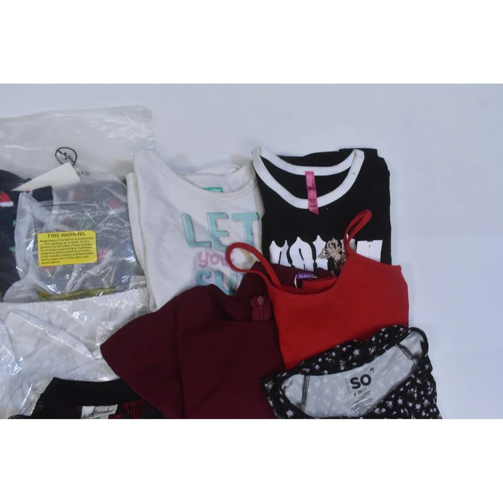 Wholesale Bulk Lot Of 15 Girls Size Small 6/7 Mixed Season Tops Bottoms Dresses